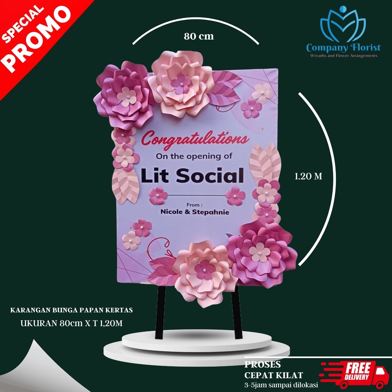 Jual Papan Bunga Kertas Jakarta – Company Florist